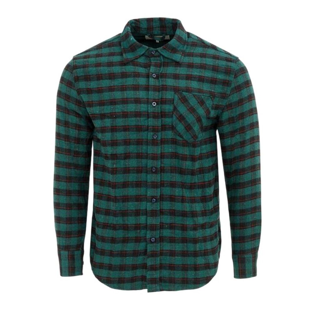 Firetrap Mens Checked Shirt / Green/Black